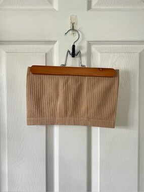 tan crop tube top